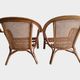 Pair of vintage rattan and cane armchairs – 1960s/70s Pair of f