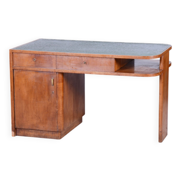 Czech Art Deco Cherry Writing Desk attributed to J. Halabala for Up Zavody, 1930s