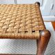 Scandinavian wood and rope stool