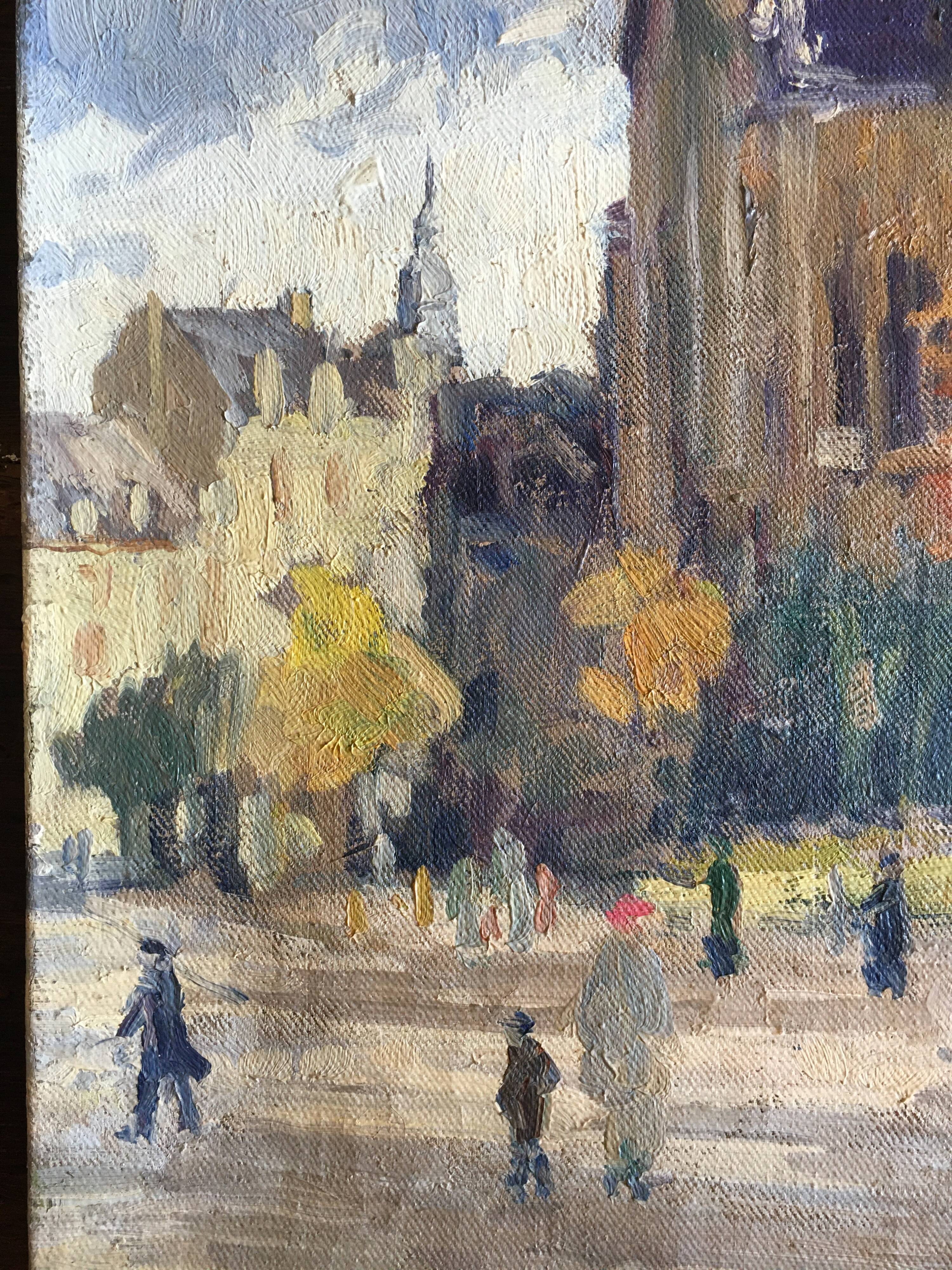 Painting ChristusKirche Mainz by Henri LAVOUÉ (1883-1972) in 1924