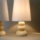 Paire de lampes en albâtre, années 70-80