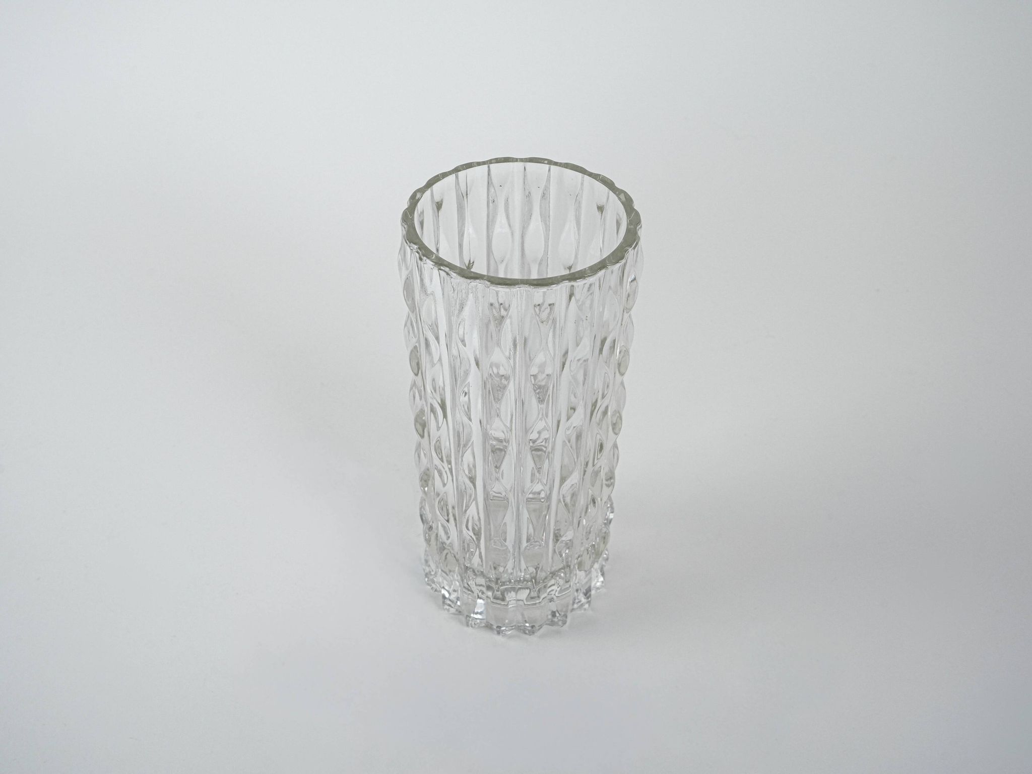 Crystal vase, Italian design, 1960s, manufactured in Italy