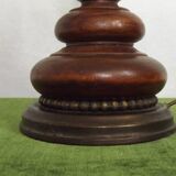 Lampe en bois et verre opalin