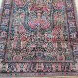 Antique Handmade Middle Eastern Kerman Rug 3.9' x 6.9' (120 cm x 211 cm), 1920s - 1L15