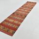Tapis de couloir bohème 88 x 383 cm, tapis kilim turc, décoration rustique de ferme
