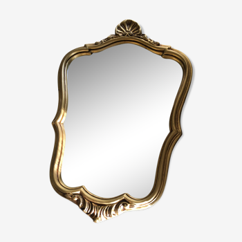 Miroir résine doré 50x34cm