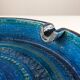 Giant blue ceramic ashtray by Aldo Londi for Bitossi