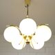 Mid-century modern vintage chandelier MCM Sputnik white hanging lamp 1970's