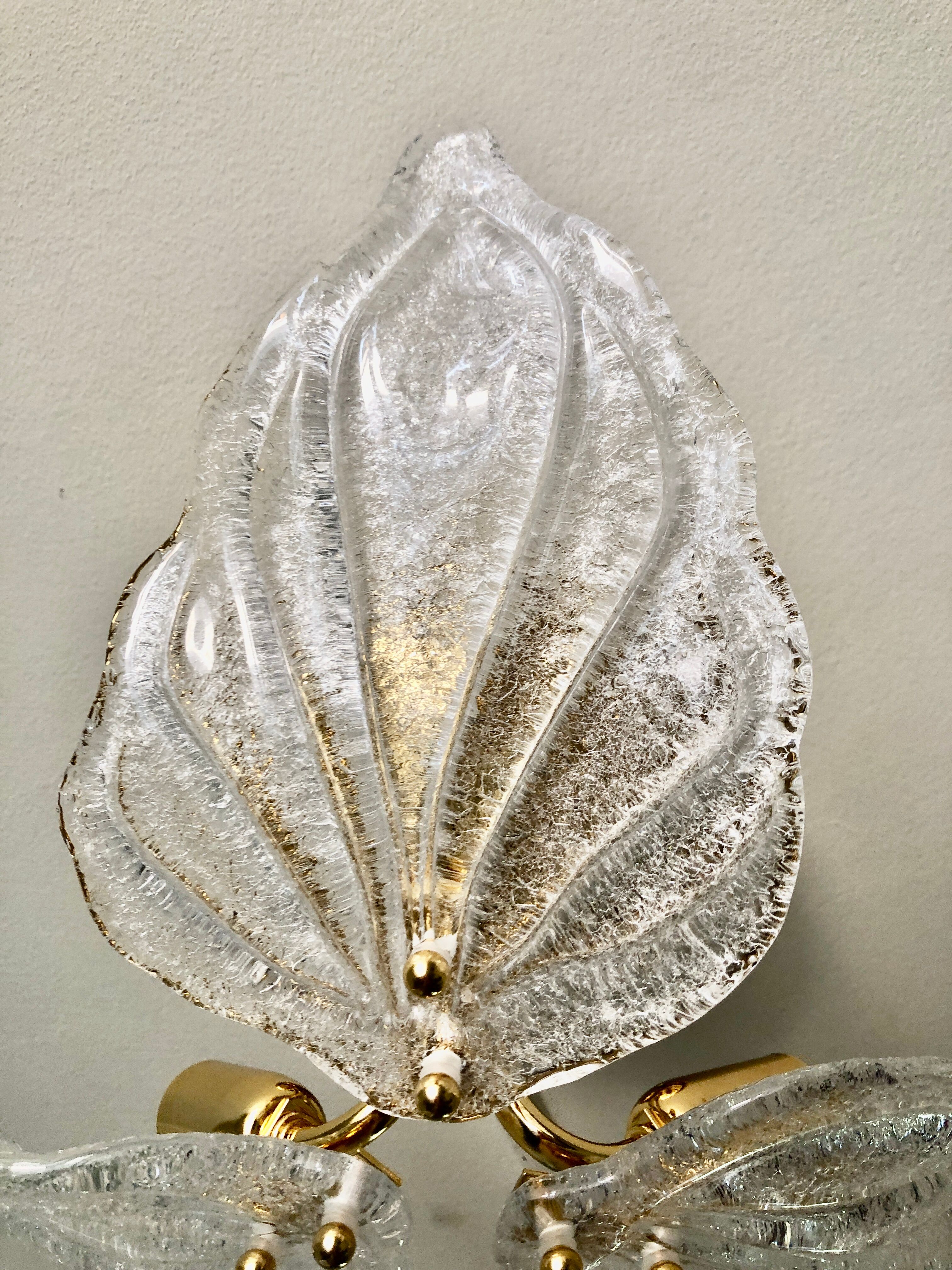 3-sheet Murano glass ceiling lamp for Novaresi