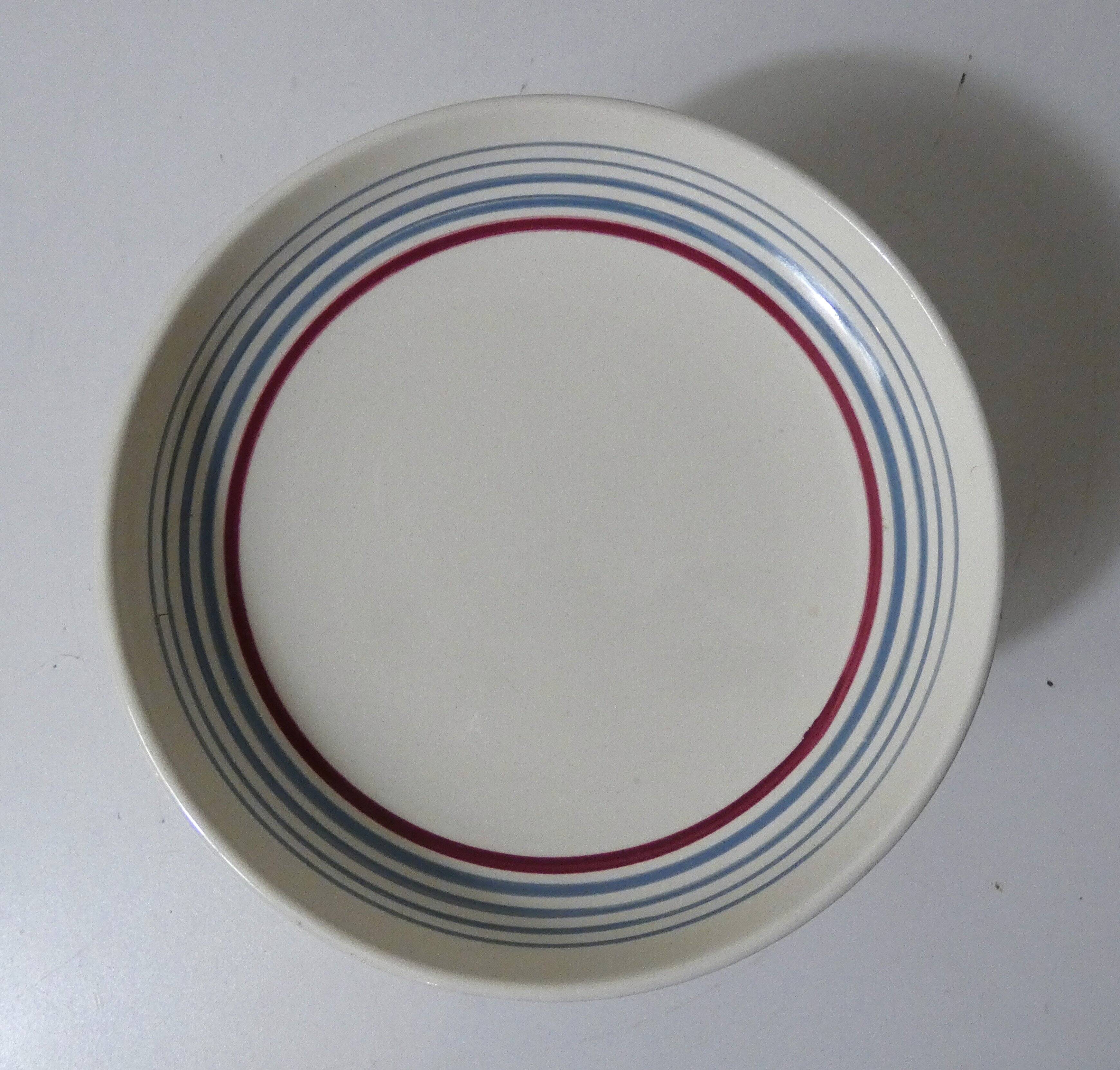 Digoin Sarreguemines old footed dish compote 4932