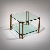 Peter Ghyczy T24 coffee table double glass 70s design 60x60