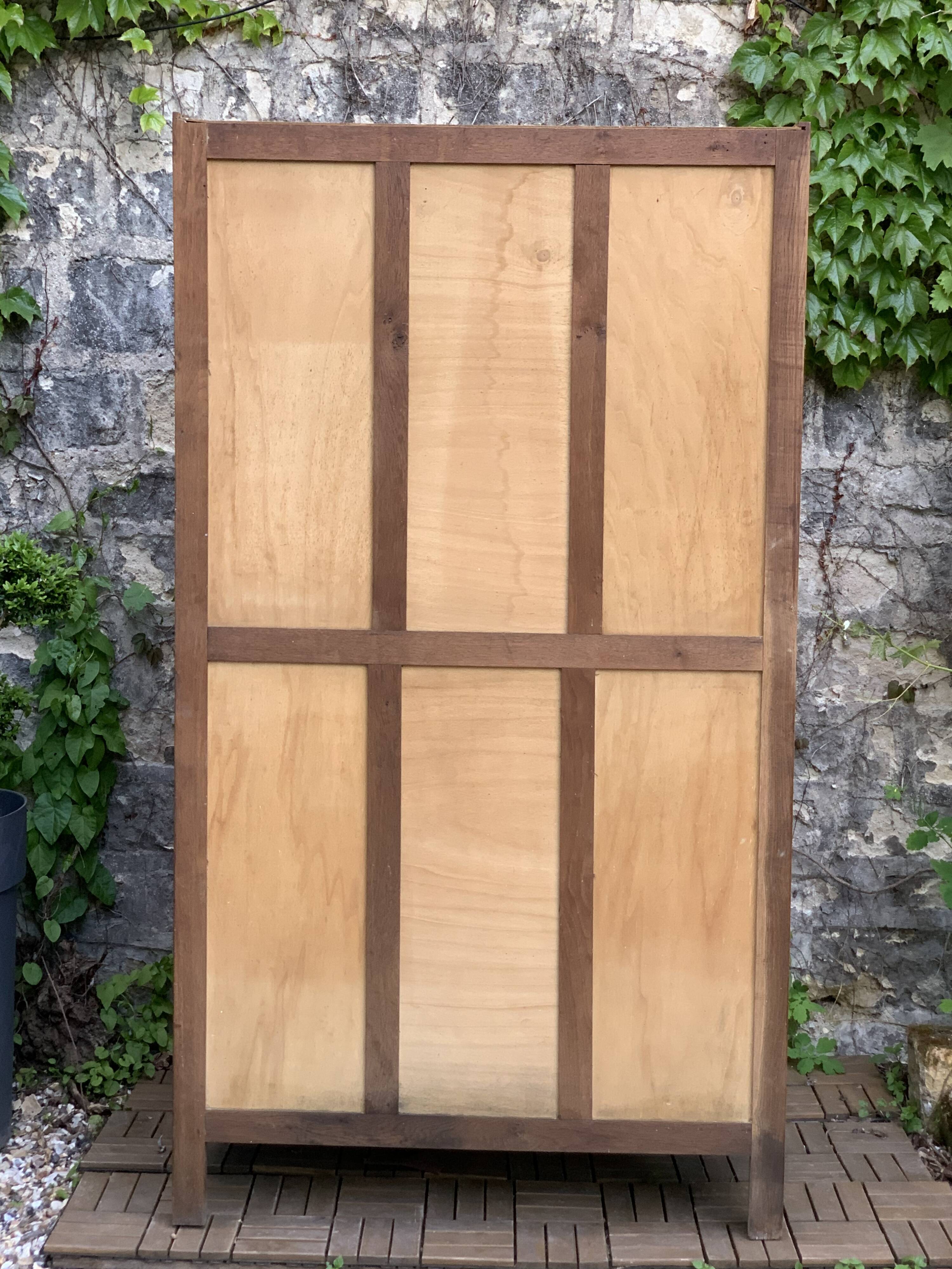 Parisian wardrobe, art deco raw wood wardrobe, 1930