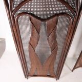 Pair of rattan screens