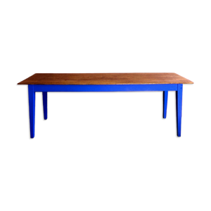 Table en bois bleu klein