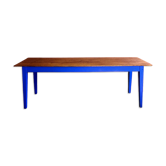 Small blue wooden table