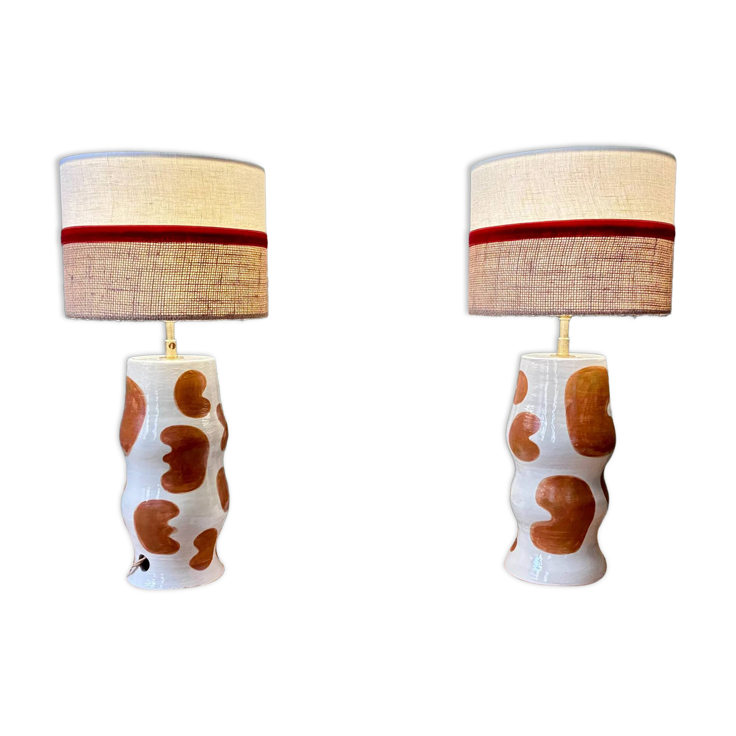 "Initial" SPOT x ATOME ceramic lamp pair - 2026 (Havana)