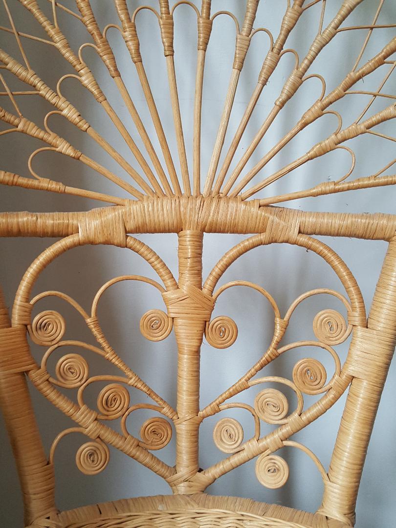 Peacock rattan chair