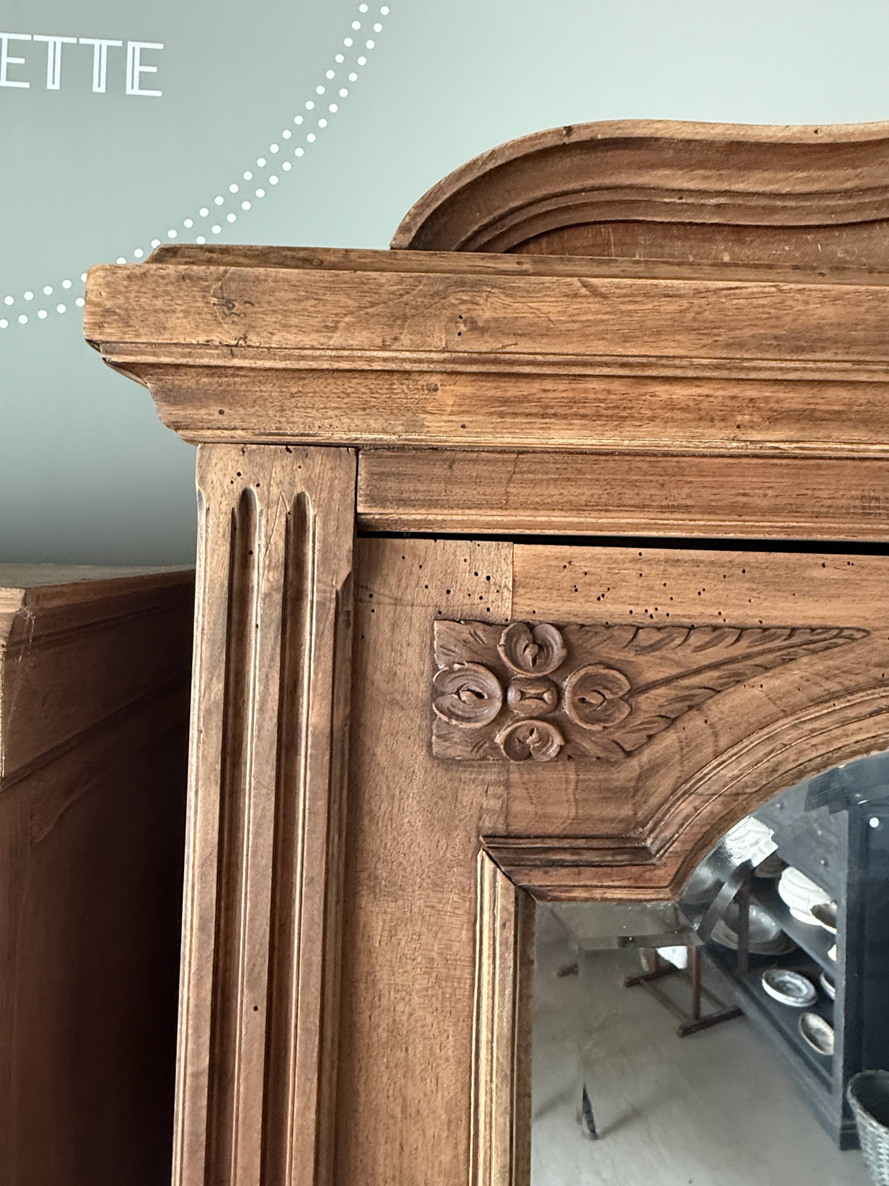 Grande armoire à glace ancienne (rénovée)