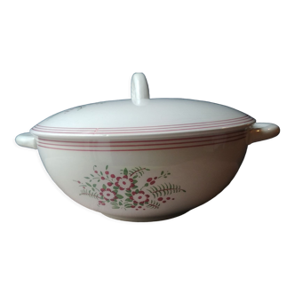 Tureen of the faiencerie of Lunéville K.G model Sologne 50s