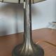 Honsel Tiffany-style table lamp, cream and red glass shade, 1970s