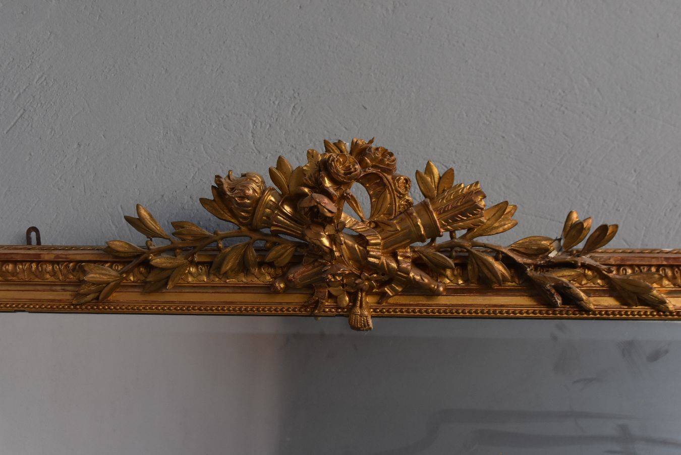Napoleon III mirror wood and gold leaf of gold stucco, 127x197cm