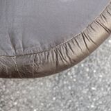 Pouf in vinile e legno con scaletta e scomparto, Italia Anni '60