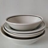 Set of 5 Italian ceramic dishes with country decor