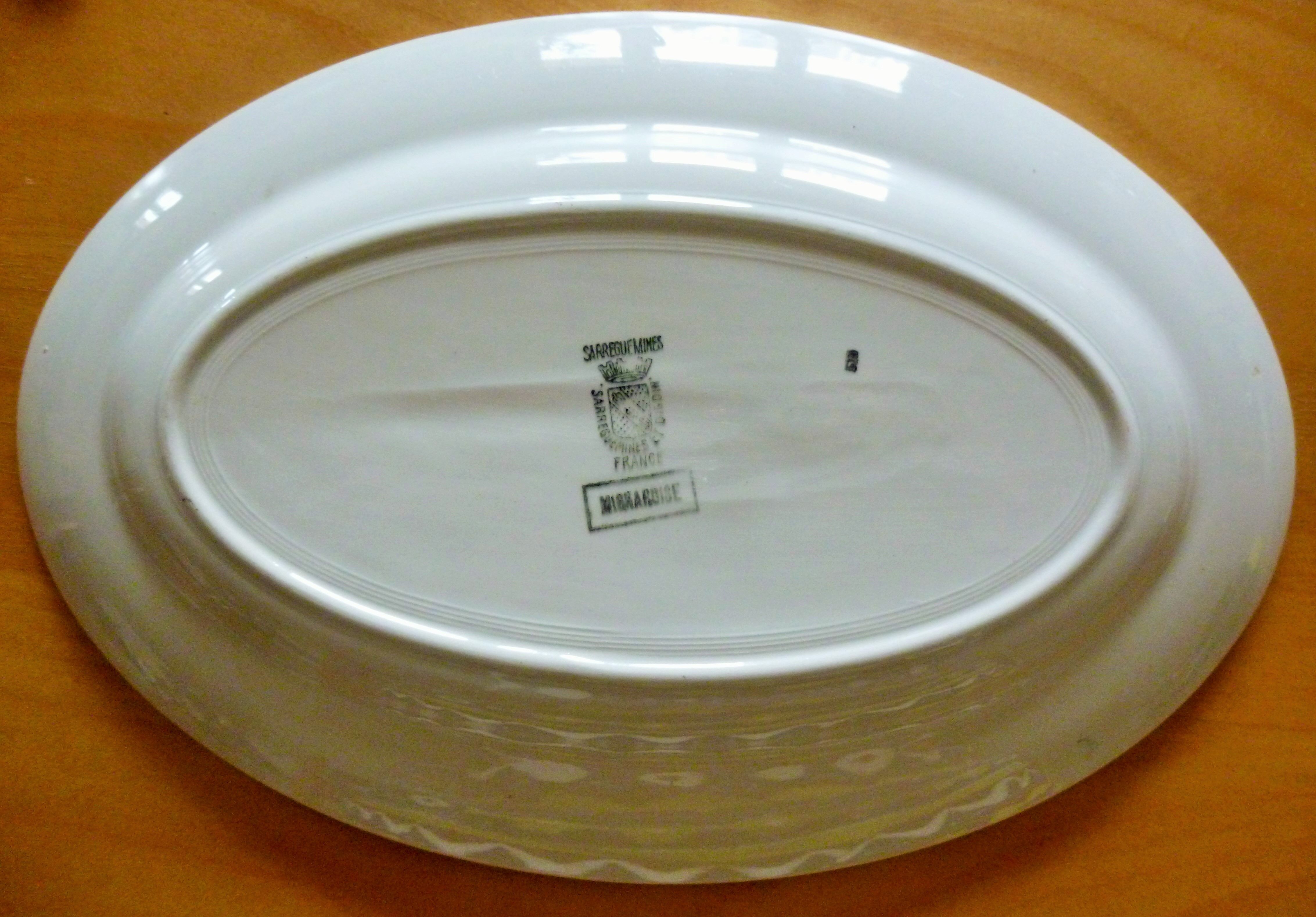 Flat oval sarreguemines