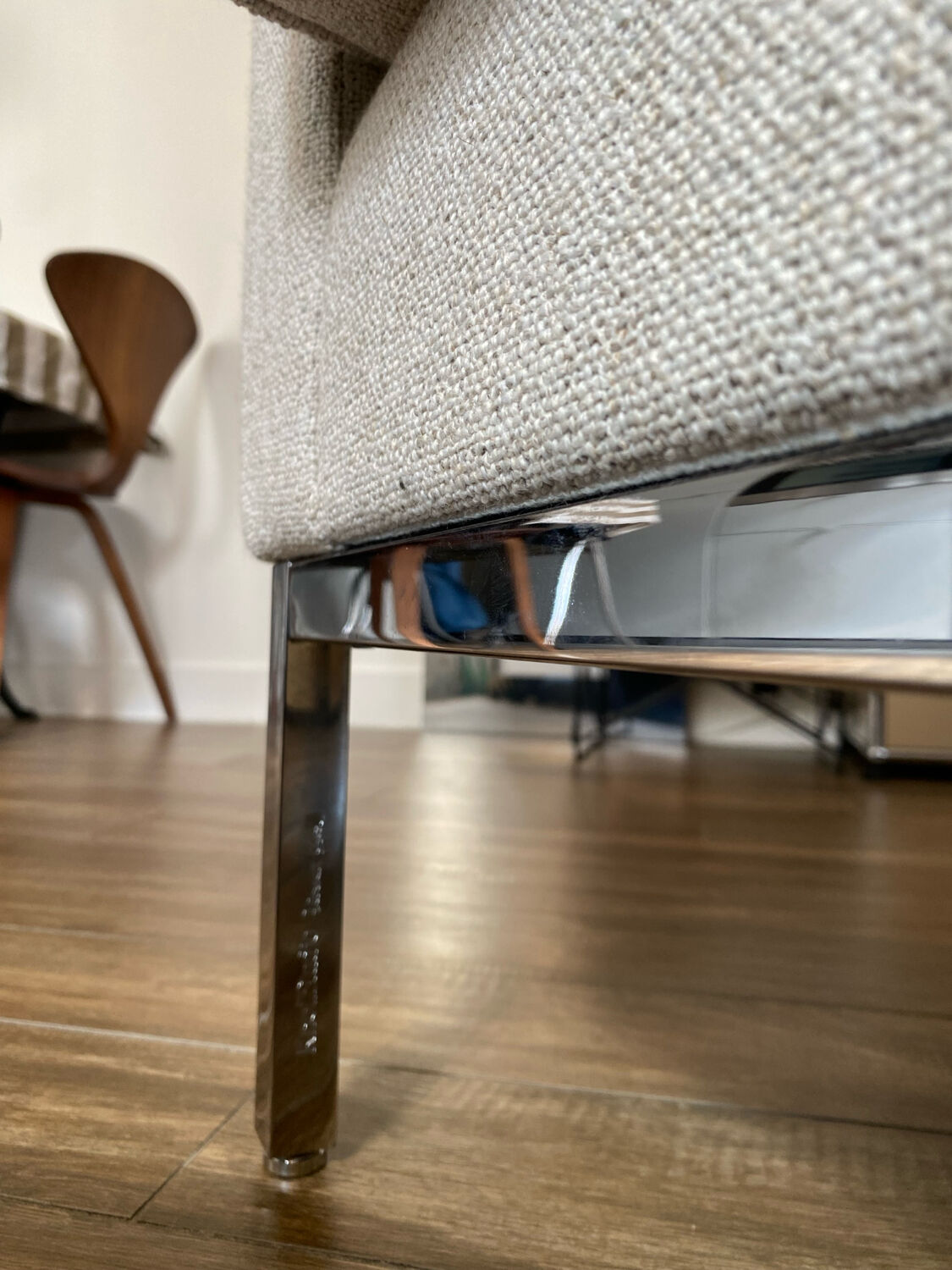 Fauteuil Florence Knoll signé - Chrome impeccable