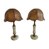 Paire de lampes en marbre