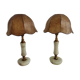 Pair of marble lamps