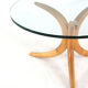 Alma möbel coffee table with boomerang legs and glass top