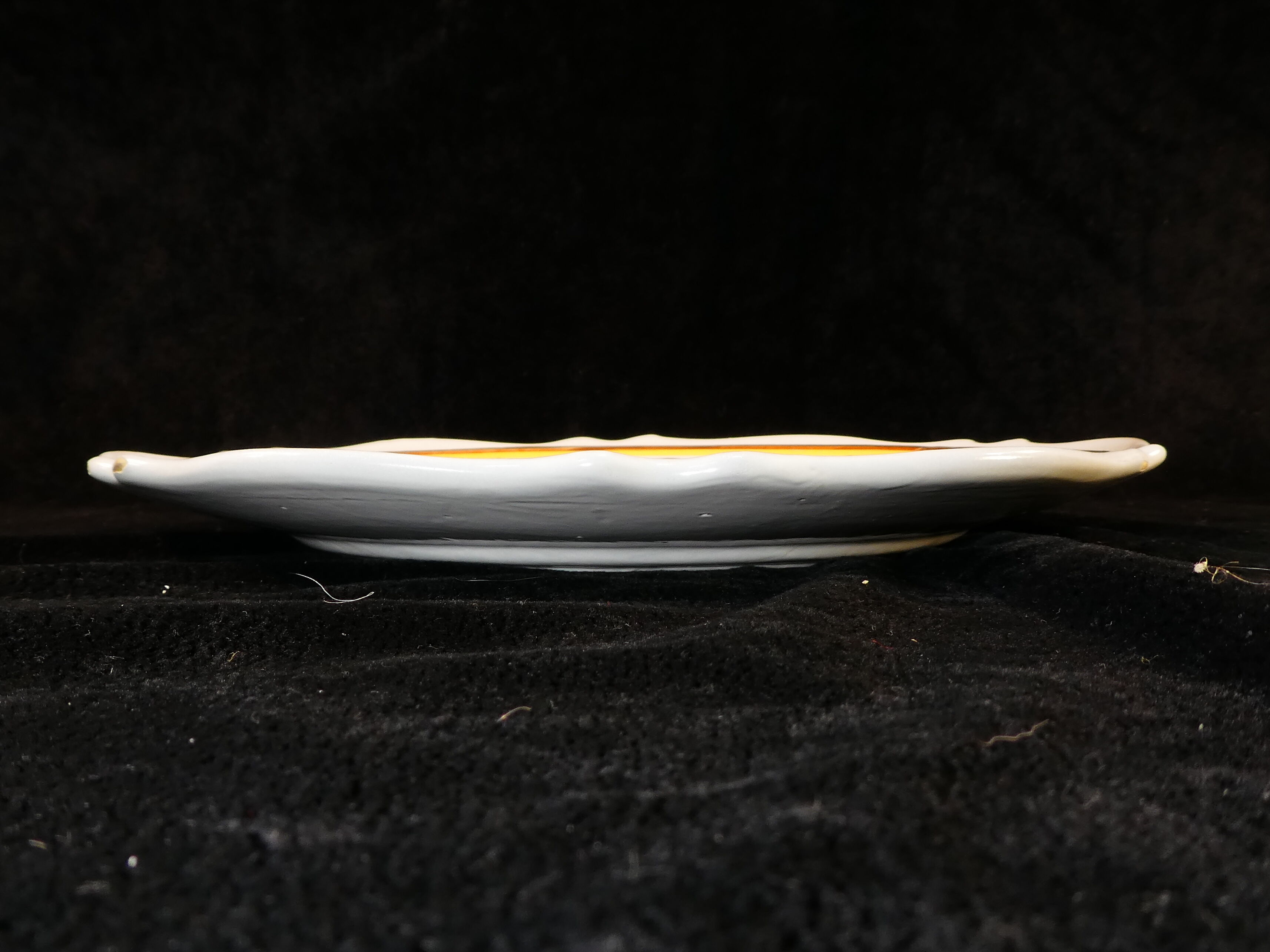 Plate in Faience of MALICORNE signed Emile TESSIER decor bird