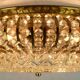 glamorous 1960s mid century CEILING LAMP ceiling fixture brass and glass