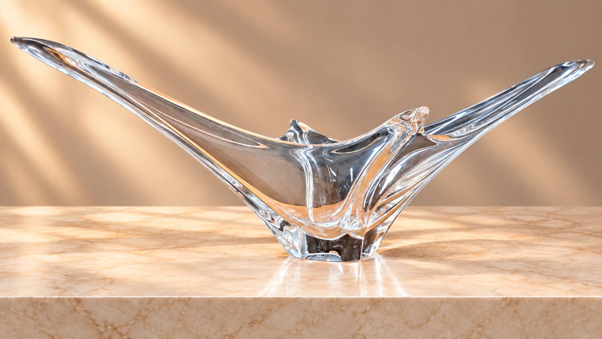 Monumental Daum French crystal bowl / centerpiece 79cm