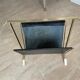 Gold and leather metal magazine rack 1950