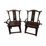 Pair of Chinese armchair, Late 18th century, Qing Dynasty