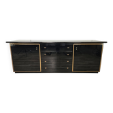 Buffet Pierre Cardin des années 1970 en bois laqué noir