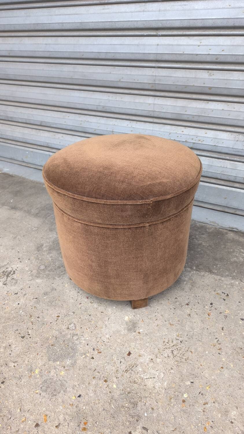 1960s velvet pouf