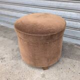 1960s velvet pouf
