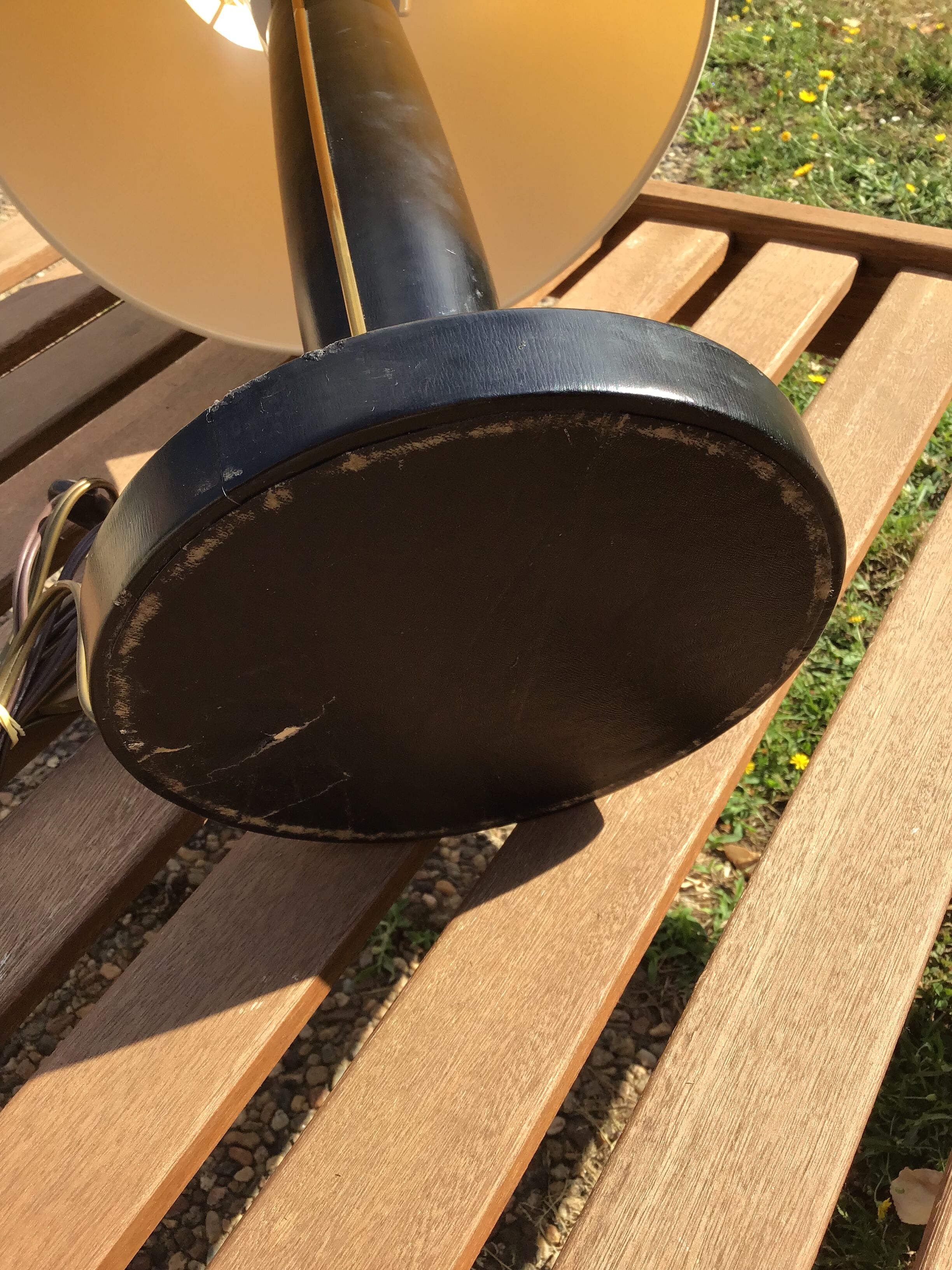 Vintage leather lamp