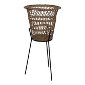 Corbeille / panier en osier tressé, tripode