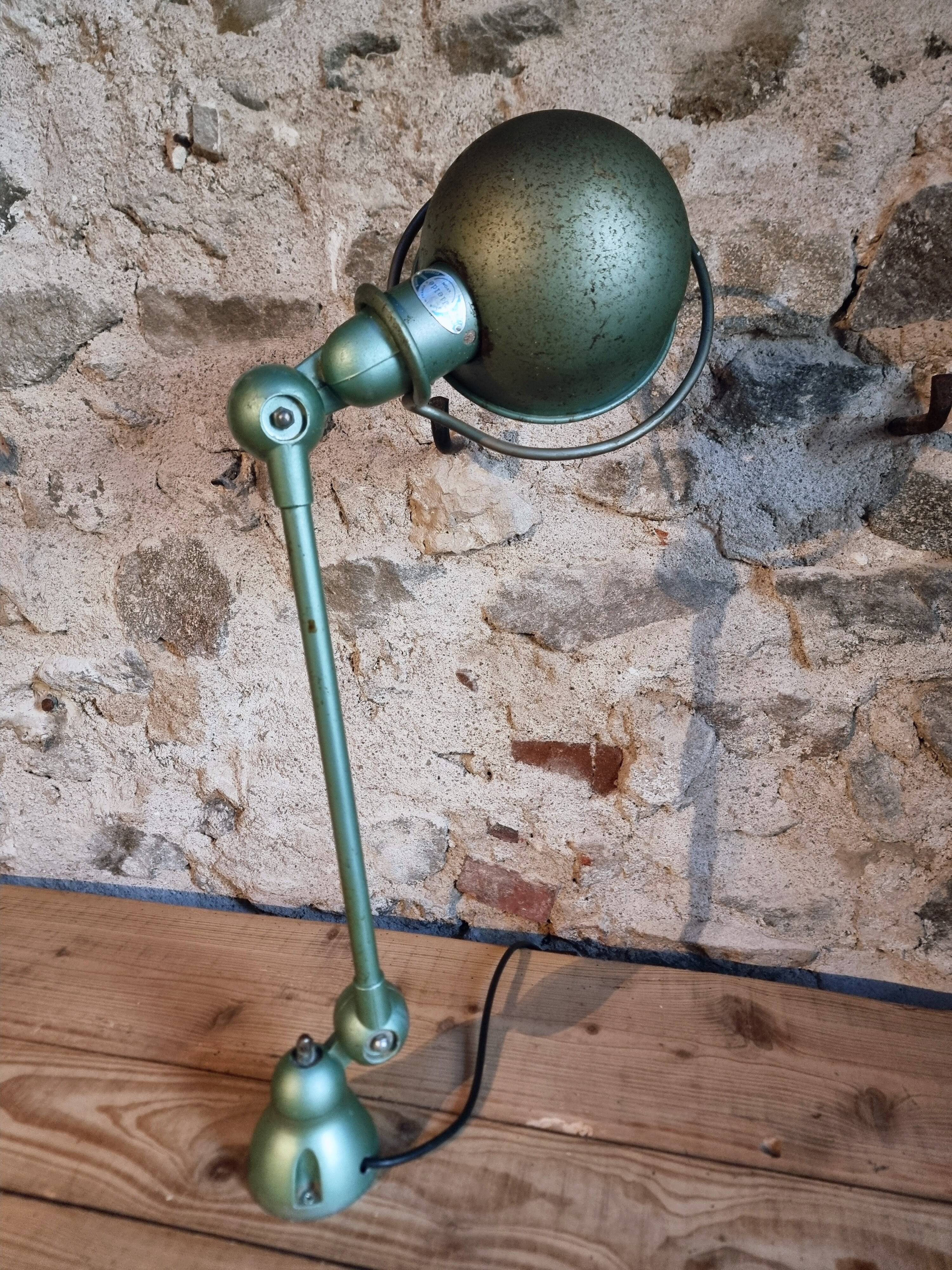 Lampe de bureau industrielle vintage Jielde – Lampe de travail réglable verte