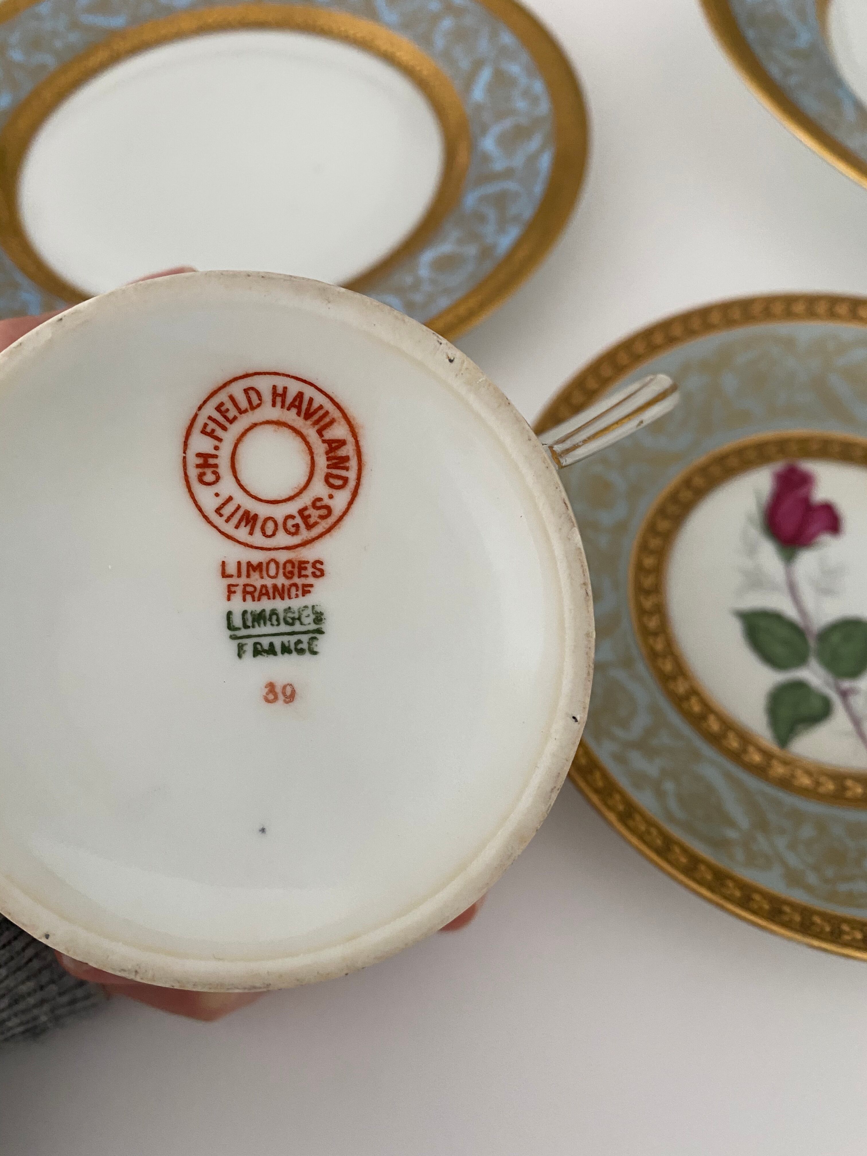 Haviland CH Field porcelain tea cup plate