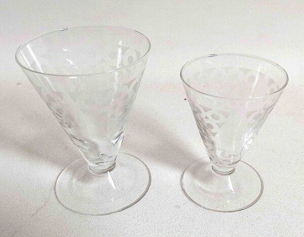 Service verres à eau + 8 verres à vin Années 50