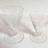 50s water glass set + 8 wine glasses