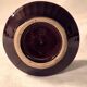 Covered sugar bowl Vallauris glazed ceramic brown old pink A152-3