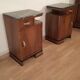 Tables de chevet italiennes Art Déco en noyer, Set de 2