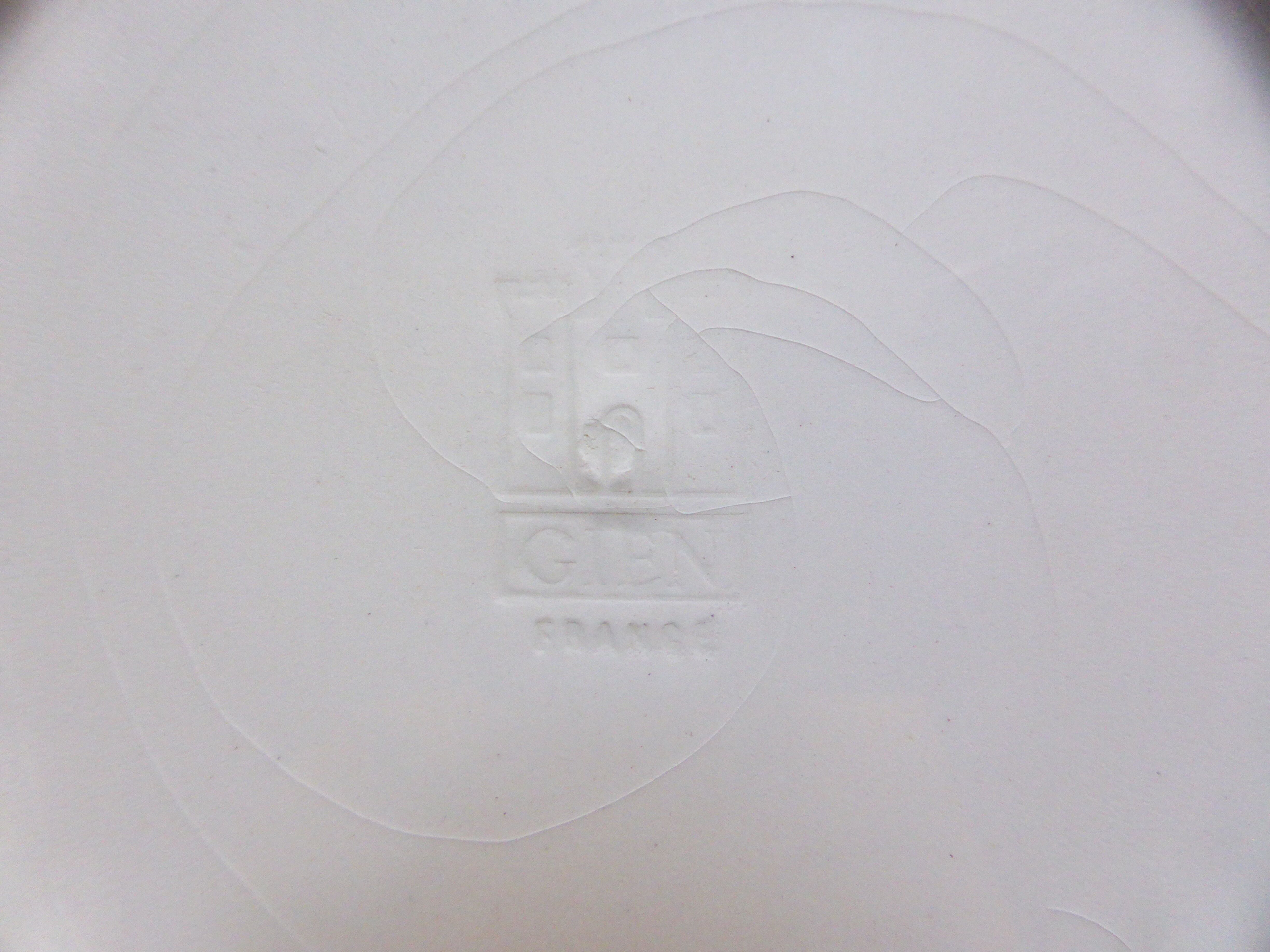 4 vintage hollow plates from Gien's earthenware factory