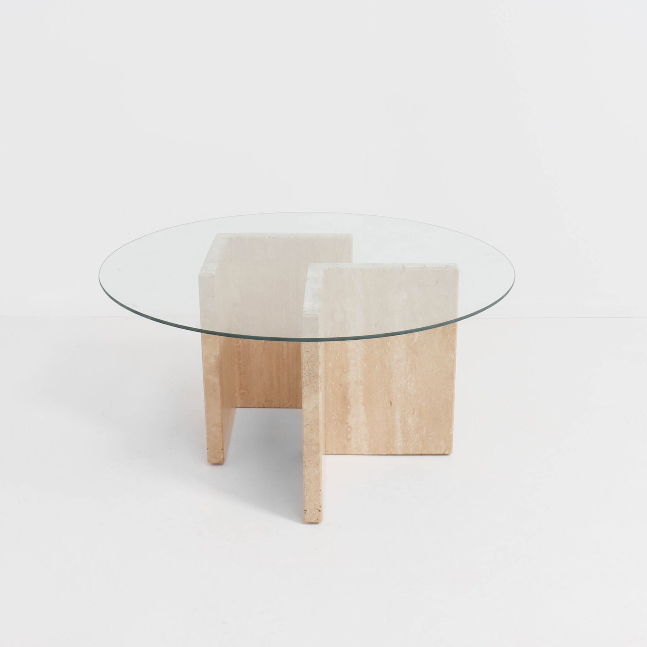 Table d’appoint avec plateau en verre
